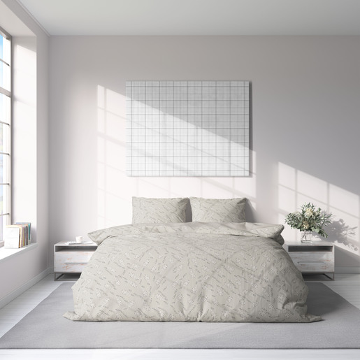 EssenzaSleep posteljina Adela, 200x200 cm, bež cvijeće