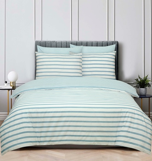 Essenza Sleep posteljina Marine, 200x200 + 2x60x80 cm, pruge plave