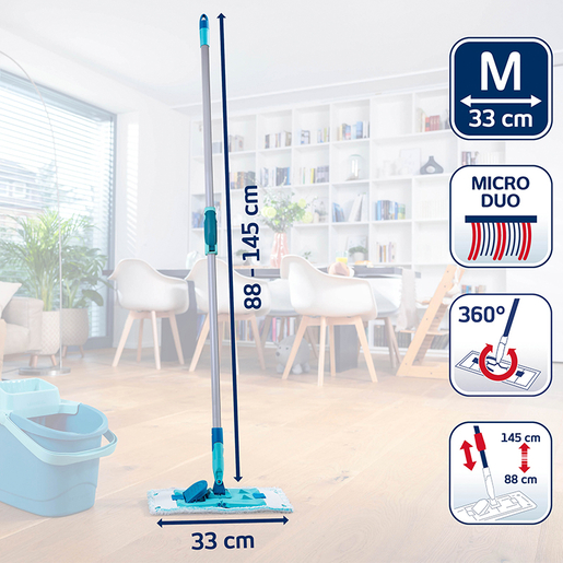 Leifheit brisač poda s teleskopskom drškom Power Clean M Micro Duo