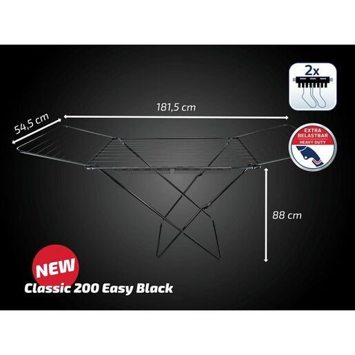 Leifheit Classic 200 Easy Black sušilo za rublje