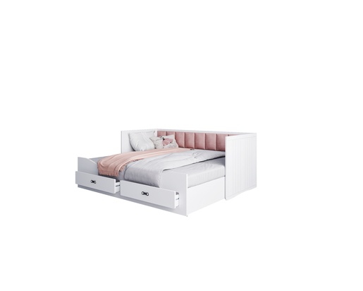 Dječji tapicirani krevet Hermes na razvlačenje - 200x80 cm rozi - 8 cm PE madrac