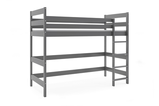 Drveni dječji povišeni krevet Antresola - 200x90 cm - grafit