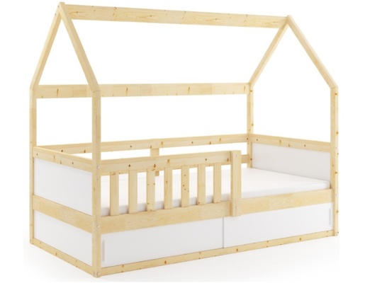 Drveni dječji krevet Smart 2 House s kliznom ladicom - 160x80 - bukva