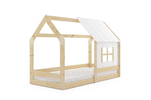 Drveni dječji krevet House s prozorom - 160x80 cm - bukva