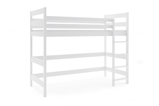 Drveni dječji povišeni krevet Antresola - 200x90 cm - bijeli