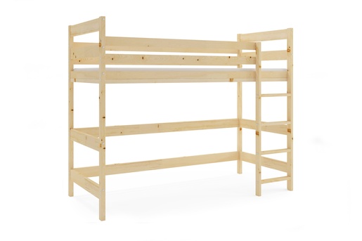 Drveni dječji povišeni krevet Antresola - 200x90 cm - svijetlo drvo