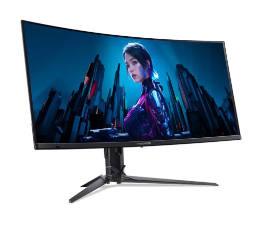 Acer Predator X34X5bmiiphuzx, UM.CXXEE.501, 34" UWQHD OLED, 240Hz, 0.03ms, 2x HDMI, DisplayPort, 3x USB, USB-C, zvučnici, zakrivljeni, monitor