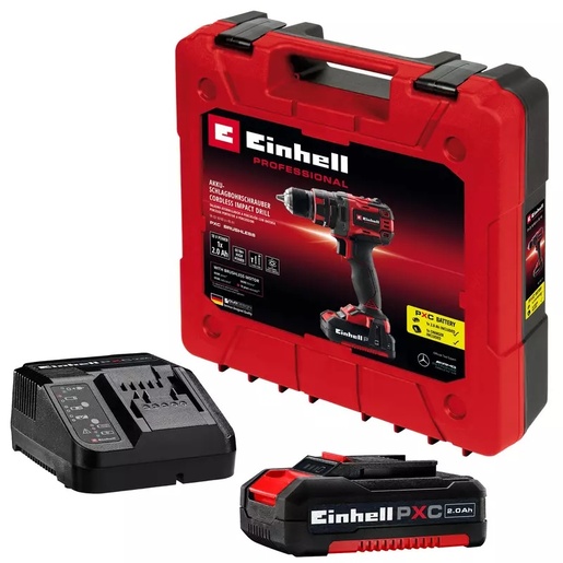 EINHELL Professional aku udarna bušilica u setu TP-CD 18/60 Li-i BL + 1x2,0 Ah