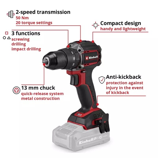 EINHELL Professional akumulatorska bušilica TP-CD 18/50-C Li-i BL-Solo