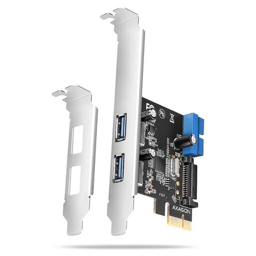 Axagon PCEU-232RS PCIe kontroler, ext. 2xUSB 3.2, int. USB 19pin