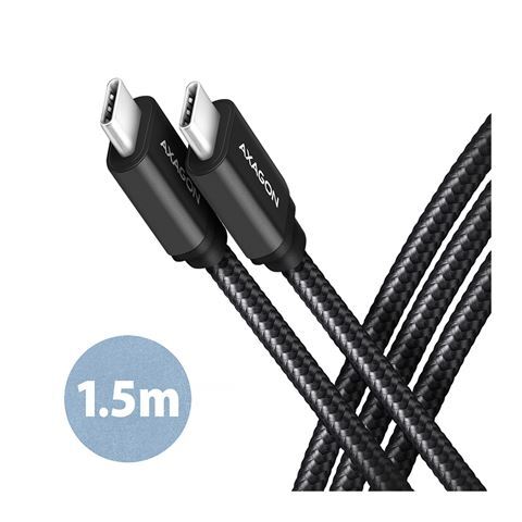 Axagon BUCM3-CM15AB kabel, USB-C 3.2 Gen1, 1.5m, crna