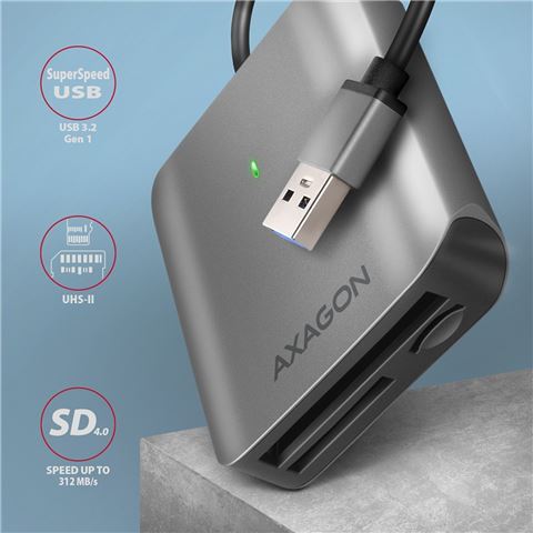 Axagon CRE-S3 čitač pametnih kartica UHS-II 3-slot, USB-A