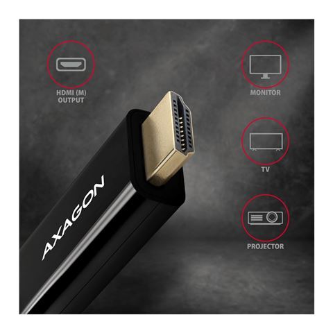 Axagon RVD-HI14C2 kabel, DisplayPort na HDMI, 1.8m