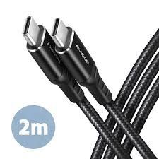 Axagon BUCM-CM20AB kabel, USB-C na USB-C, 2m, crna