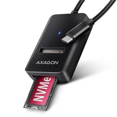 Axagon ADM2-CM adapter za M.2 NVMe & SATA SSD, USB-C
