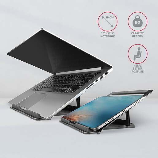 Axagon STND-L stalak za laptop 10"-16", sivi