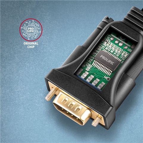 Axagon ADS-1PSN aktivni adapter, USB AM 2.0 > DB9, 1.5m