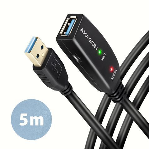Axagon ADR-305 aktivni produžni kabel, USB 3.2 Gen 1 > USB AF, 5m