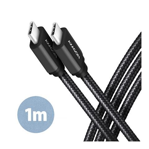 Axagon BUCM3-CM10AB kabel, USB-C 3.2 Gen1, 1m, crna
