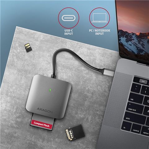 Axagon CRE-S3C čitač pametnih kartica UHS-II 3-slot, USB-C