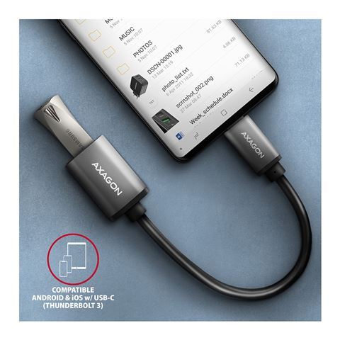 Axagon RUCM-AFAC adapter, USB-C na USB-A, 0.2m, crna