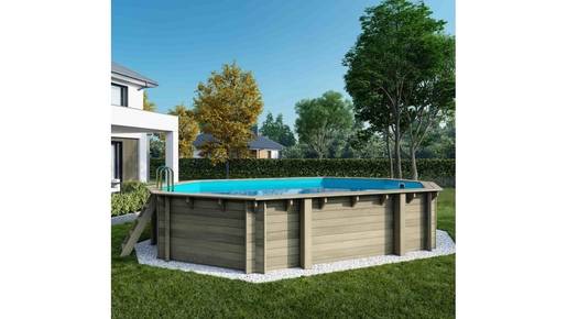 Drveni bazen SAO PAULO 6,57x4,07 - V.1,2 m - sidrenje šarafanjem