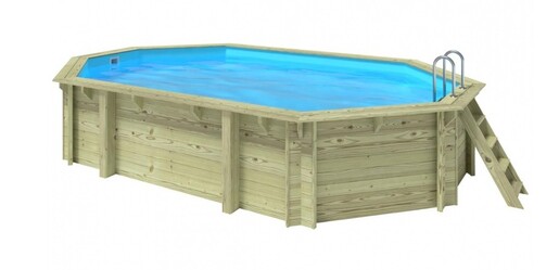 Drveni bazen SAO PAULO 6,57x4,07 - V.1,2 m - sidrenje betoniranjem