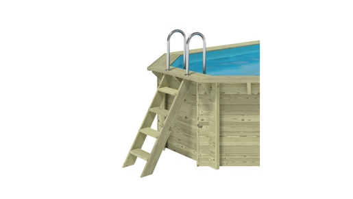 Drveni bazen SAO PAULO 6,57x4,07 - V.1,2 m - sidrenje betoniranjem