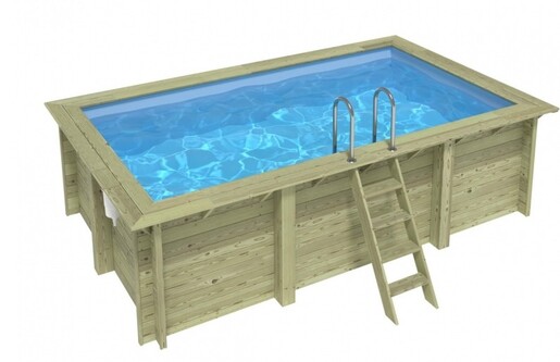 Drveni bazen AQUA 4,65x2,85 - V.1,24 m - metalni okvir