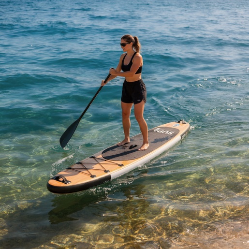 Tripmates Solo SUP daska za 1 odraslu osobu, 315 x 76 x 15 cm, nosivost 160 kg, dekor drveta boja