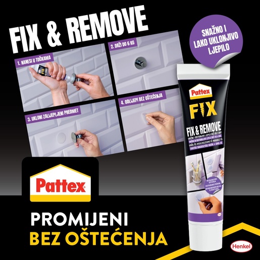 Pattex Fix & Remove višenamjensko ljepilo, 44 g