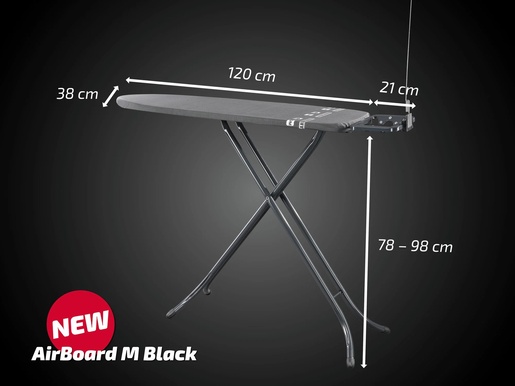 Leifheit Air Board M Black daska za glačanje, 120 x 38 cm