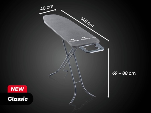 Leifheit Classic M Black daska za glačanje, 120 x 38 cm