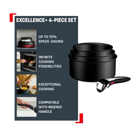 Tefal Excellence+ set posuđa, 4kom