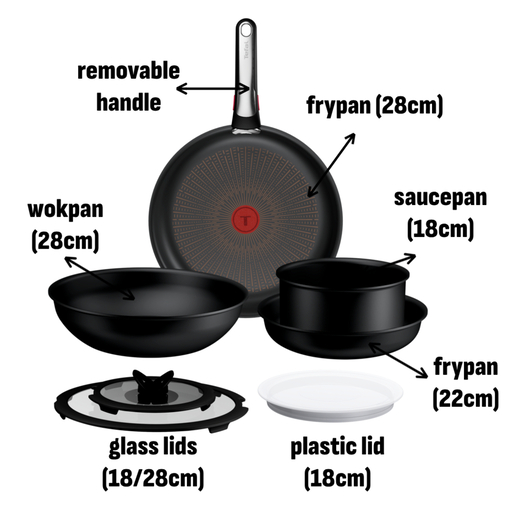 Tefal Excellence+ set posuđa, 8kom