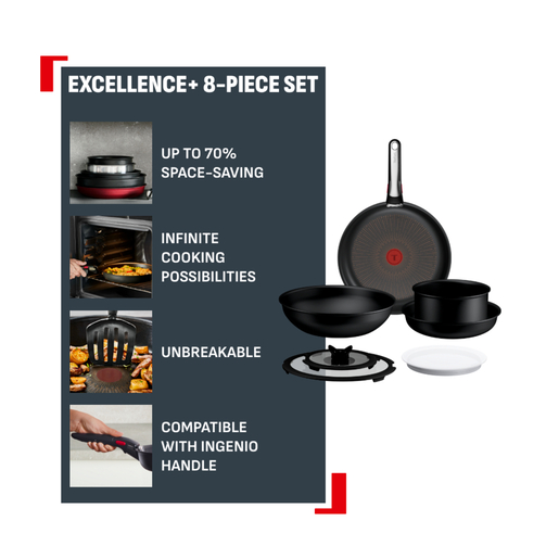 Tefal Excellence+ set posuđa, 8kom