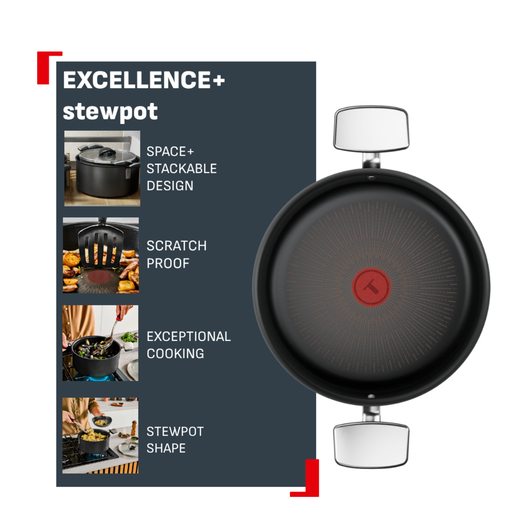 Tefal Excellence+ duboka posuda s poklopcem 24 cm