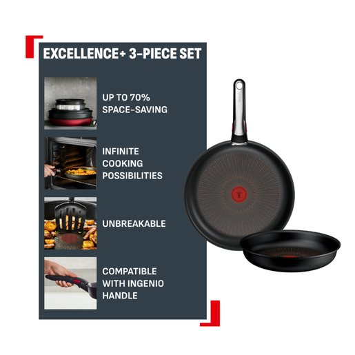 Tefal Excellence+ set posuđa, 13kom