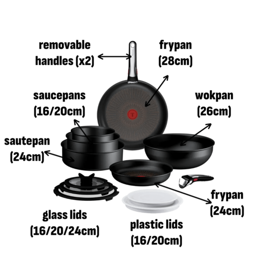 Tefal Excellence+ set posuđa, 12kom