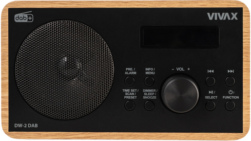 VIVAX VOX radio DW-2, DAB, oak