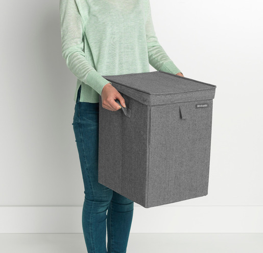 Brabantia kutija za rublje nasloživa, 35 l, crna