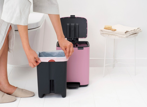 Brabantia Bo kanta s pedalom, 7 l, roza