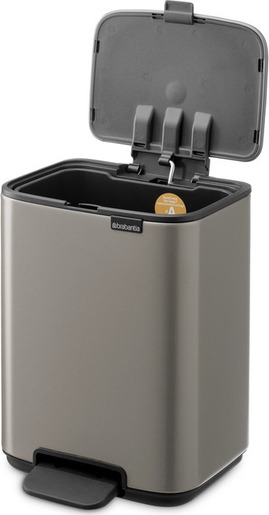 Brabantia Bo kanta s pedalom, 4 l, platina