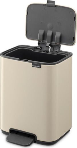 Brabantia Bo kanta s pedalom, 4 l, bež