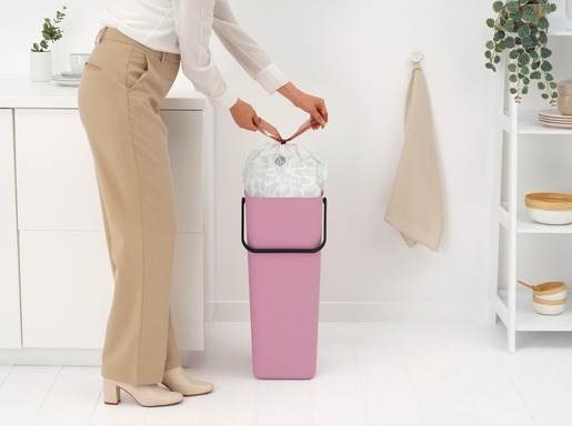 Brabantia Sort & Go koš za otpad, 40 l, roza