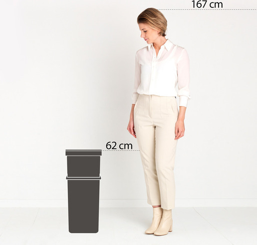 Brabantia Sort & Go koš za otpad, 40 l, roza