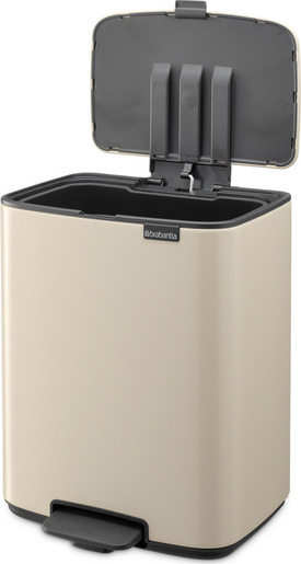 Brabantia Bo kanta s pedalom, 12 l, bež