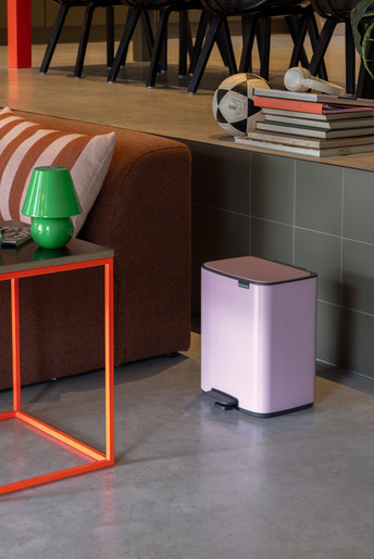 Brabantia Bo kanta s pedalom, 12 l, roza