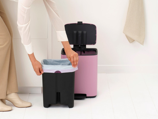 Brabantia Bo kanta s pedalom, 12 l, roza