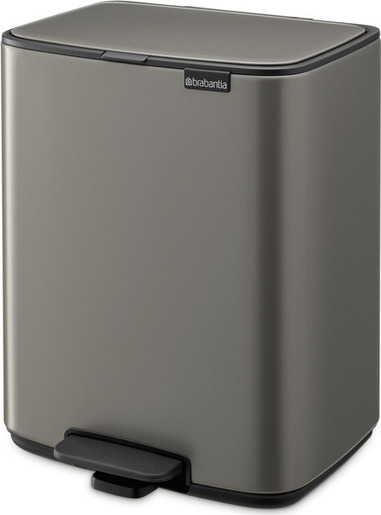 Brabantia Bo kanta s pedalom, 12 l, platina